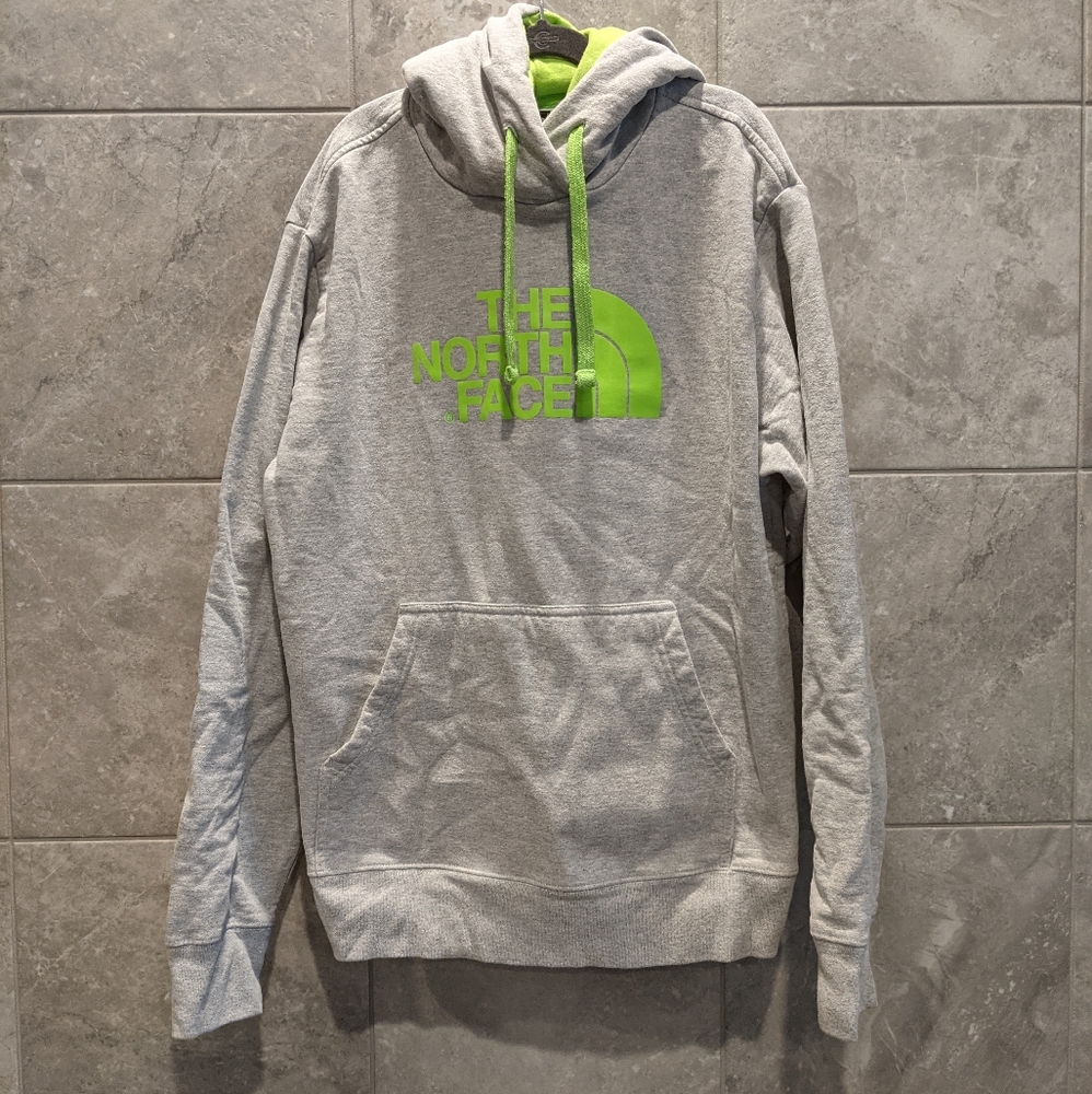 The North Face Gray and Green Pullover Sweatshirt